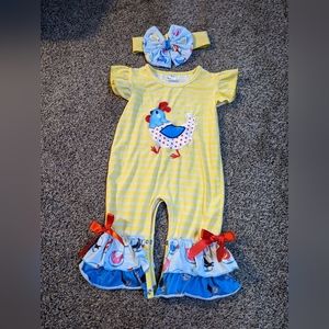 Cute Chicken Romper